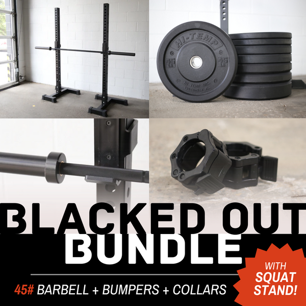 Blacked Out Bundle - 45# with Squat Stand